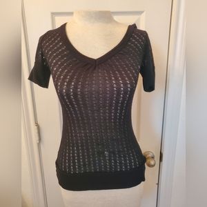 Short sleeve sheer shirt - xs